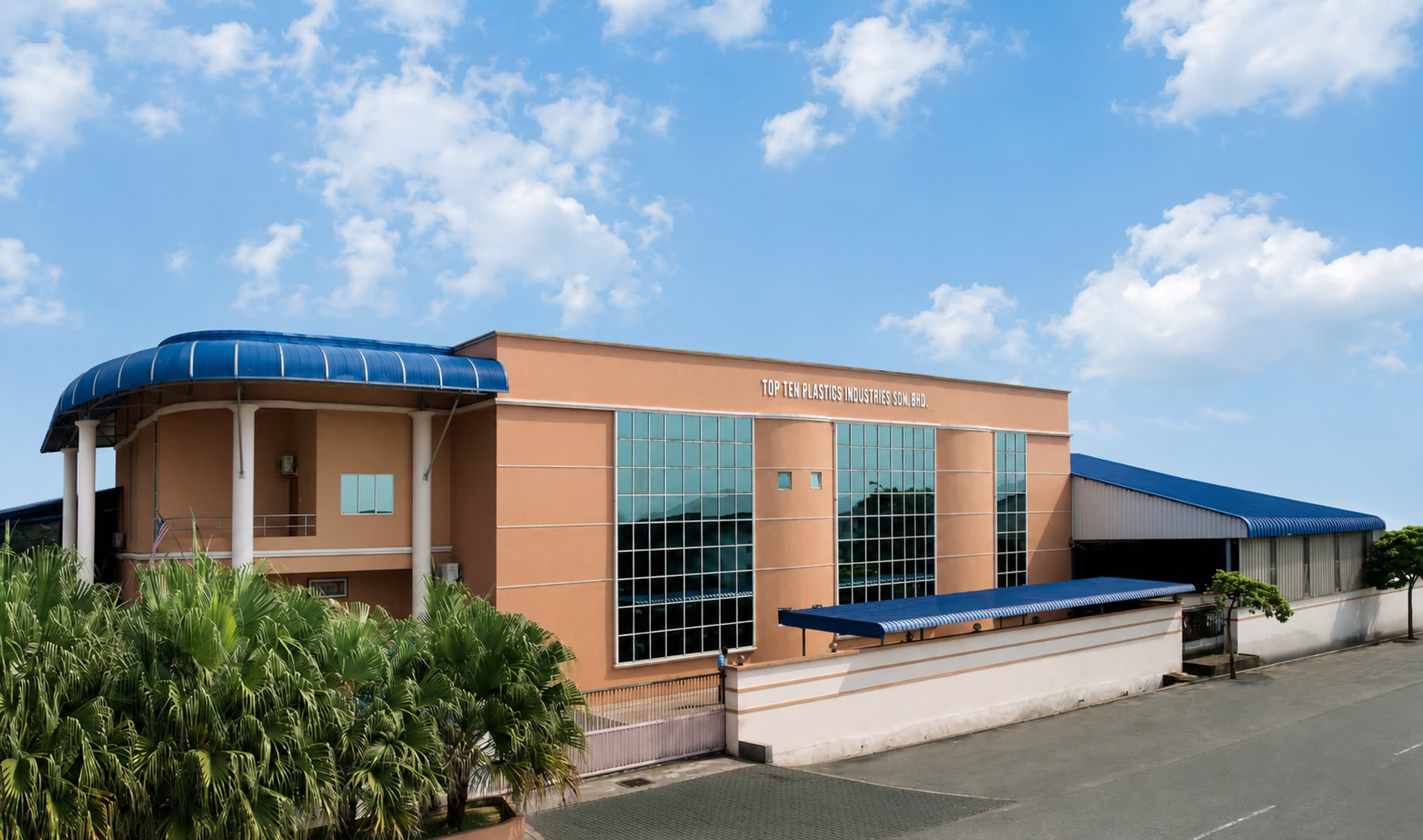 Top Ten Plastics Industries factory building in the Silibin industrial estate, Ipoh